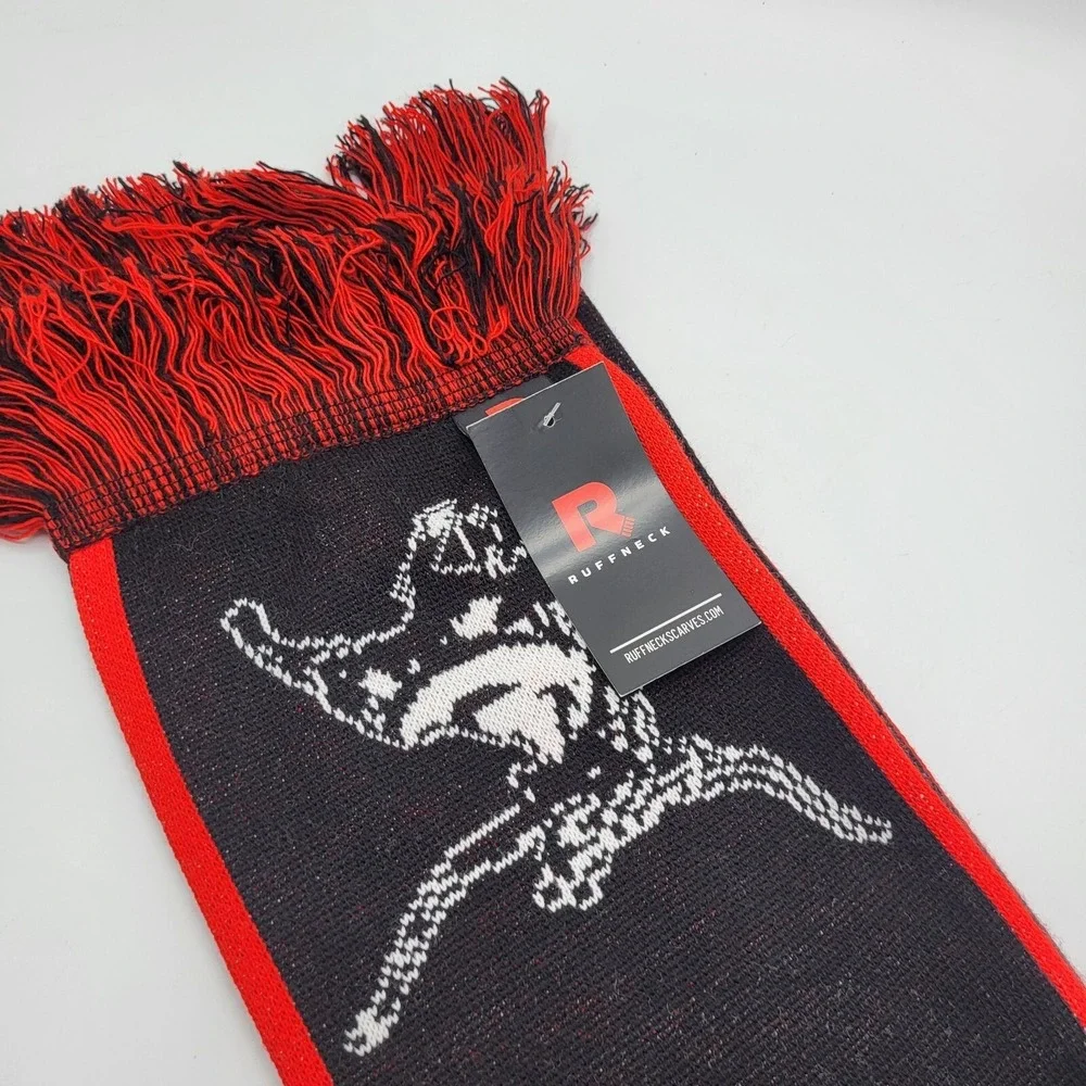 Team‎ Toro Muay Thai MMA Combat Sports Gym Knit Winter Scarf Red Black Bull Logo